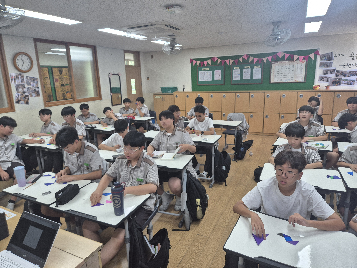 자유학기 주제선택 '체험수학반B' 활동 사진